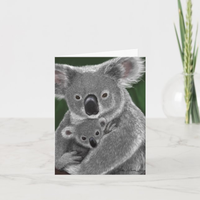 Koala Denken Sie an Ihre Karte (Vorderseite)