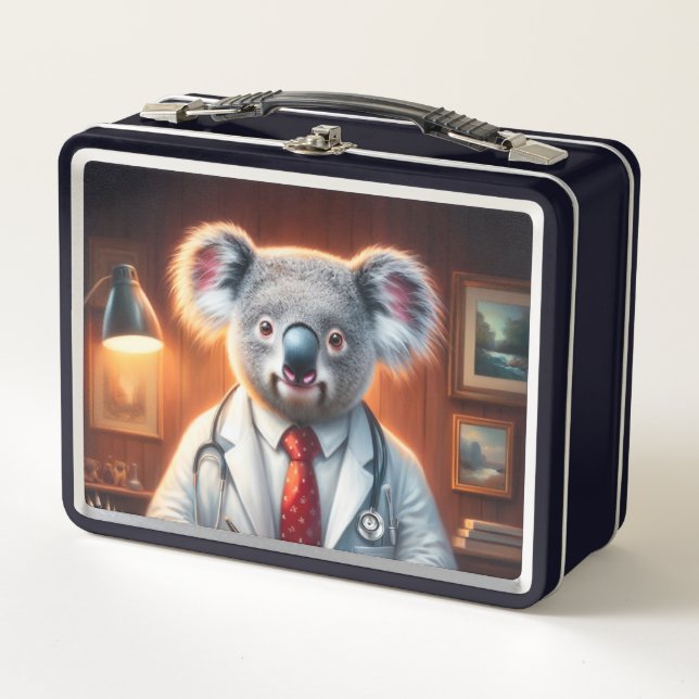 Koala Doctor Metall Brotdose (Vorderseite)