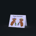 Koala Driedel Hannukah Card Feiertagskarte<br><div class="desc">Grafische Abbildung der koalas spielen mit driedels für Hannukah. Kunstwerk von Magins Kreationen.</div>