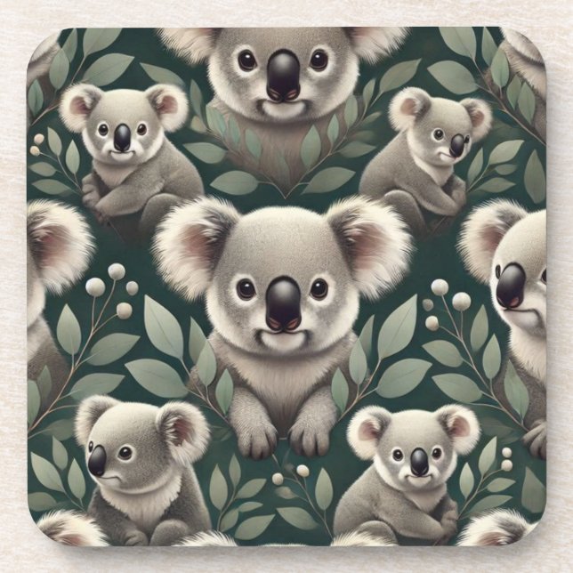 Koala Drink Untersetzer Set (Vorderseite)