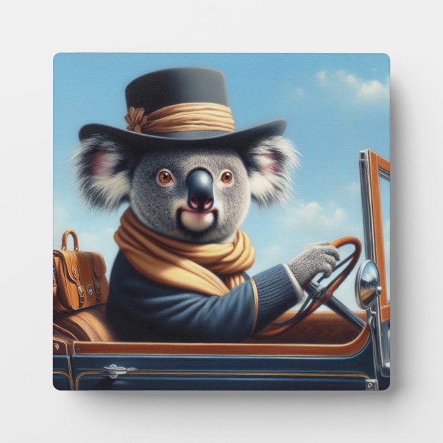 Koala Driving Fotoplatte (Vorderseite)