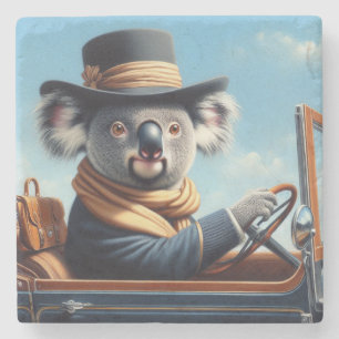 Koala Driving Steinuntersetzer