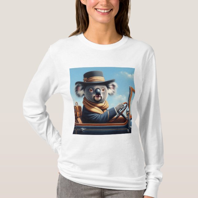 Koala Driving T-Shirt (Vorderseite)
