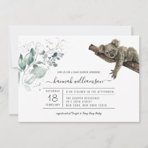Koala-Dschungel-Baby-Einladung Einladung