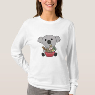 Koala Eat Ramen Niedlich Kawaii Noodles Koalas T-Shirt