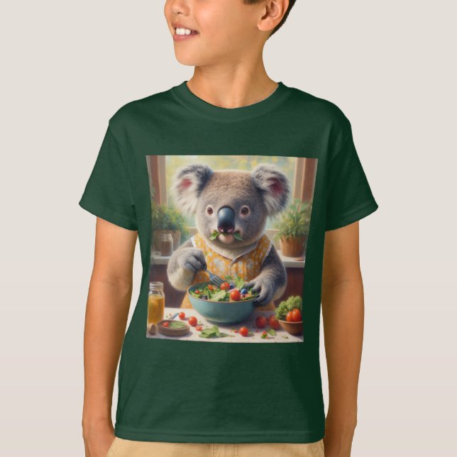Koala Eating Salad T-Shirt (Vorderseite)