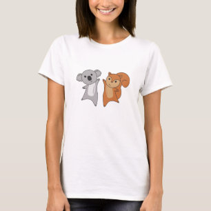 Koala Eichhörnchen Niedlicher Tiere Kinder Liebhab T-Shirt