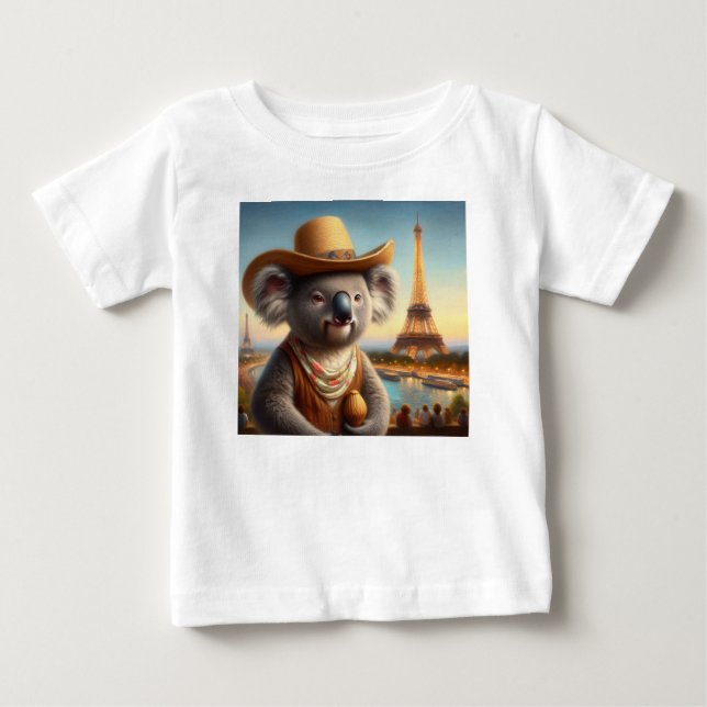 Koala Eiffel Tower Baby T-shirt (Vorderseite)