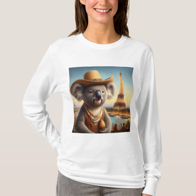 Koala Eiffel Tower T-Shirt (Vorderseite)