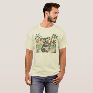 Koala entspannt am Strand – Tropische Sommerstimmu T-Shirt