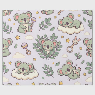 Koala-Eukalyptus-Baby-Shower-Geschenkpapier Geschenkpapier