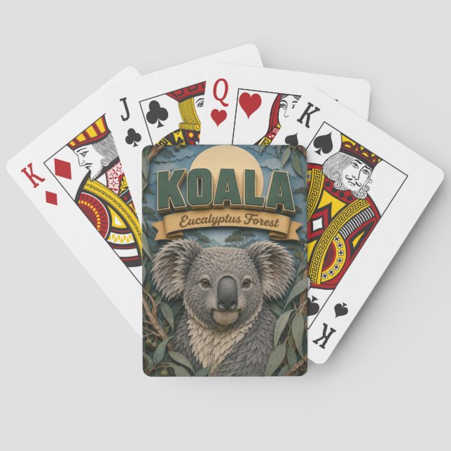 Koala-Eukalyptuswald POPCUT Spielkarten (Rückseite)