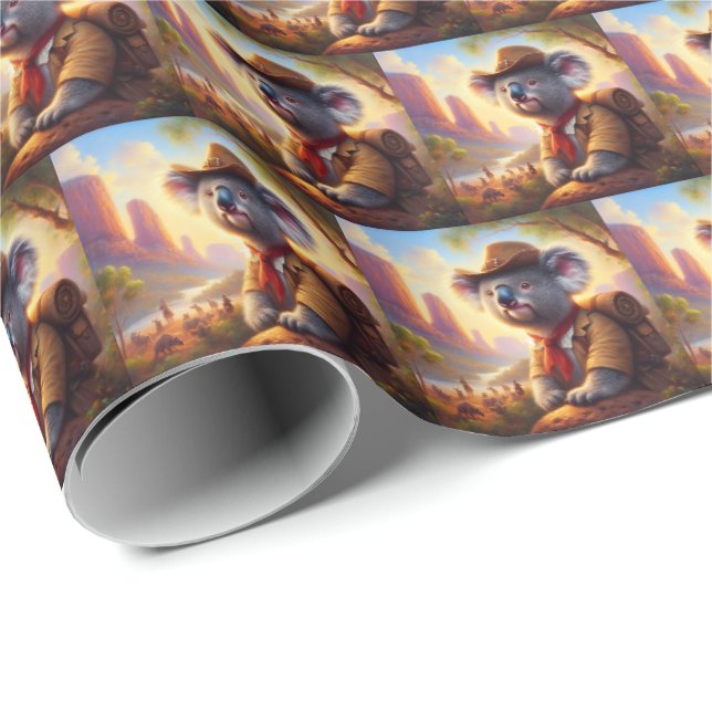 Koala Explorer Geschenkpapier (Rolleneckpunkt)