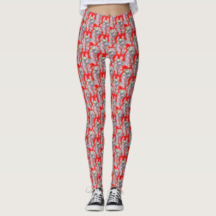 Koala Family Red Christmas Leggings