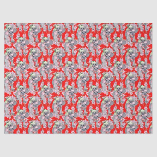 Koala Family Red Christmas Seidenpapier (Vorderseite)