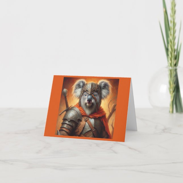 Koala Fantasy Warrior Karte (Vorderseite)