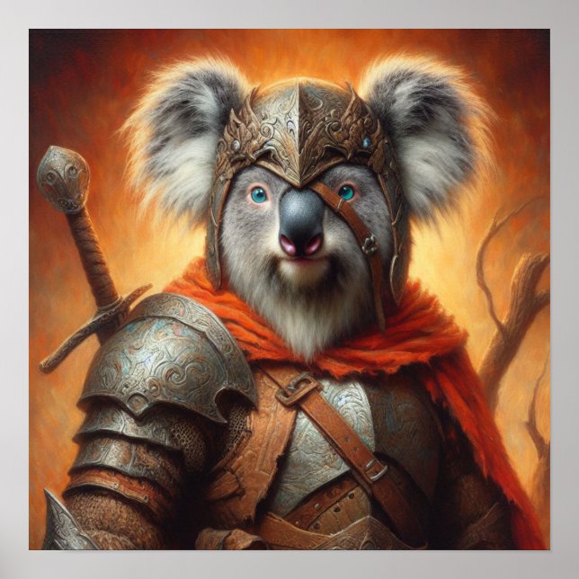 Koala Fantasy Warrior Poster (Vorne)
