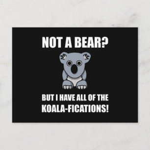 Koala Fications Postkarte