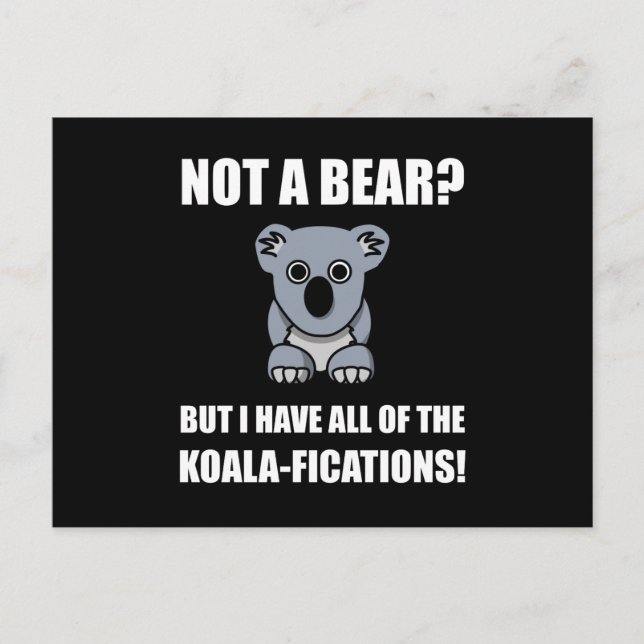 Koala Fications Postkarte (Vorderseite)