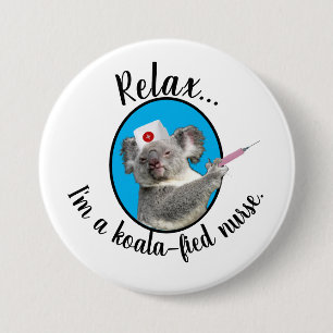 Koala-fied Krankenschwester Button