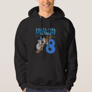 Koala-Fied zu drehen 8 Jahre alt 8. Geburtstagspar Hoodie