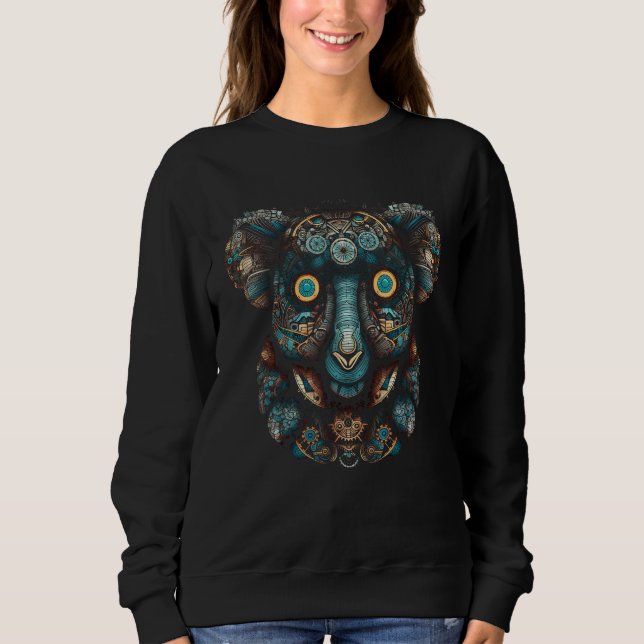 Koala Figurative Fantasy Mandala Animal Koala Sweatshirt (Vorderseite)
