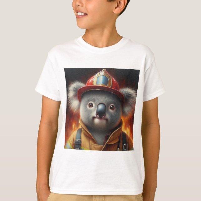 Koala Firefighter T-Shirt (Vorderseite)