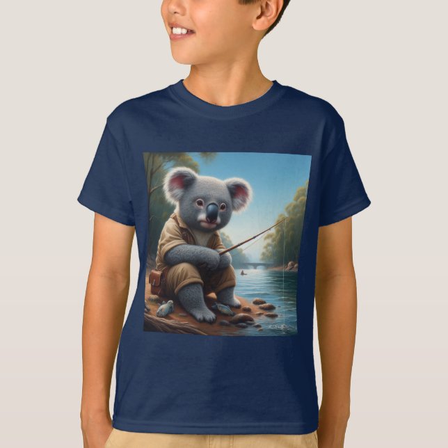 Koala Fishing T-Shirt (Vorderseite)
