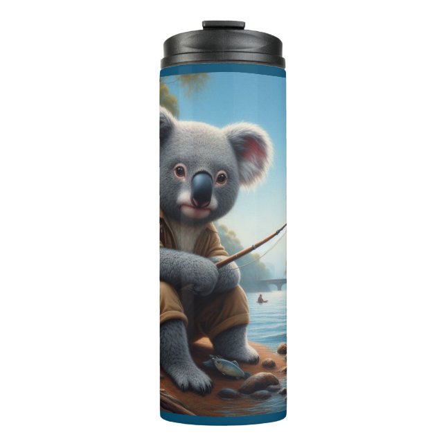 Koala Fishing Thermosbecher (Vorderseite)