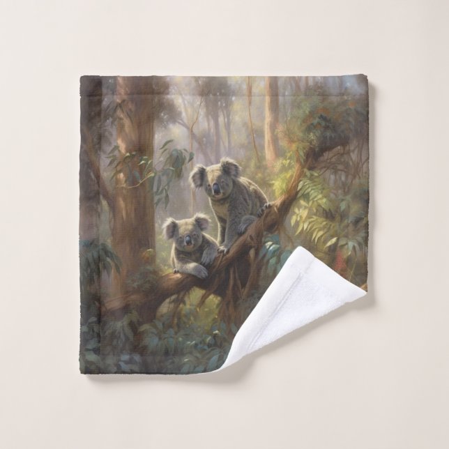Koala Forest Dreams Badhandtuch Set (Waschlappen)