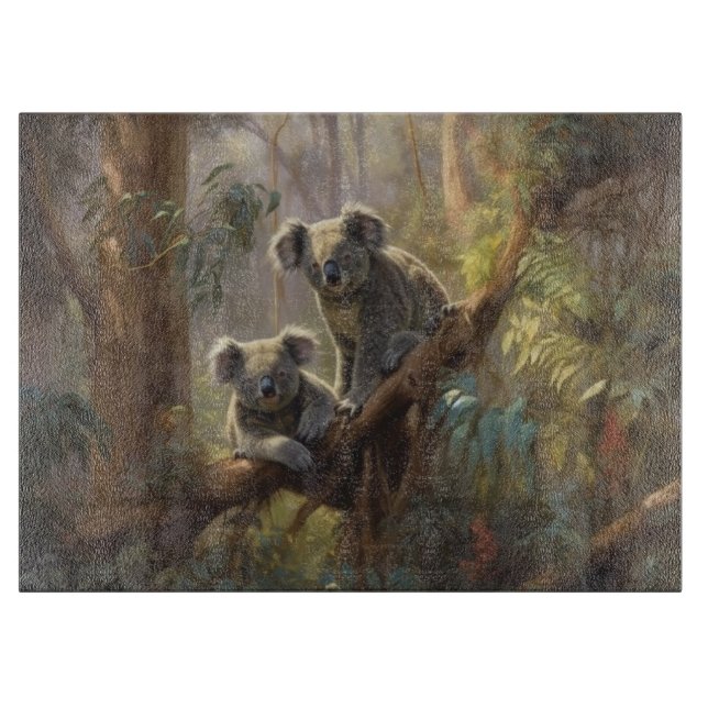 Koala Forest Dreams Schneidebrett (Vorderseite)