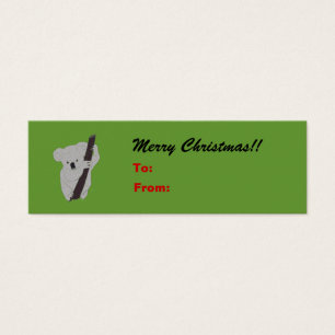 Koala Frohe Weihnachten Geschenkanhänger