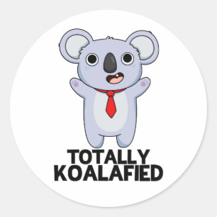Koala-Funny Koala Bear Pun Runder Aufkleber