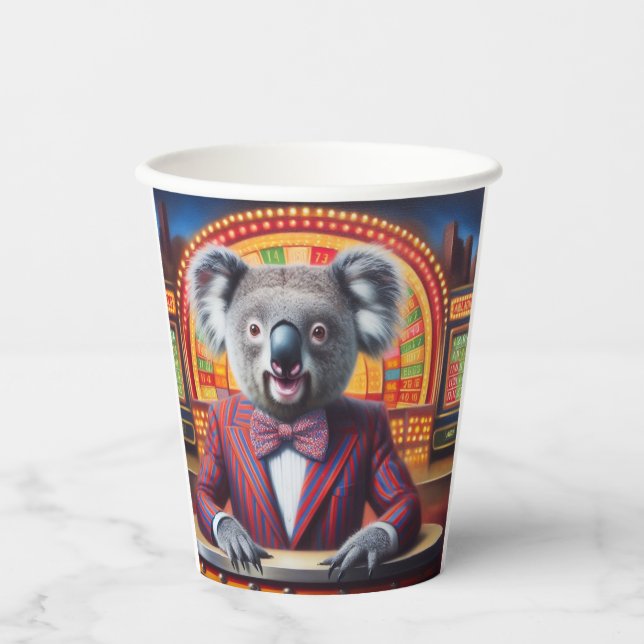 Koala Game Show Host Pappbecher (Vorderseite)