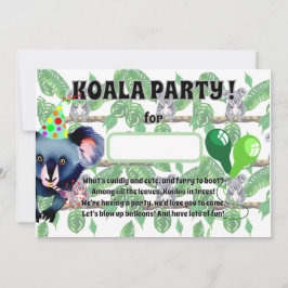 KOALA Geburtstagsparty Einladung