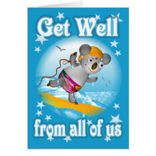 Koala GetWell Surfer Karte-leer