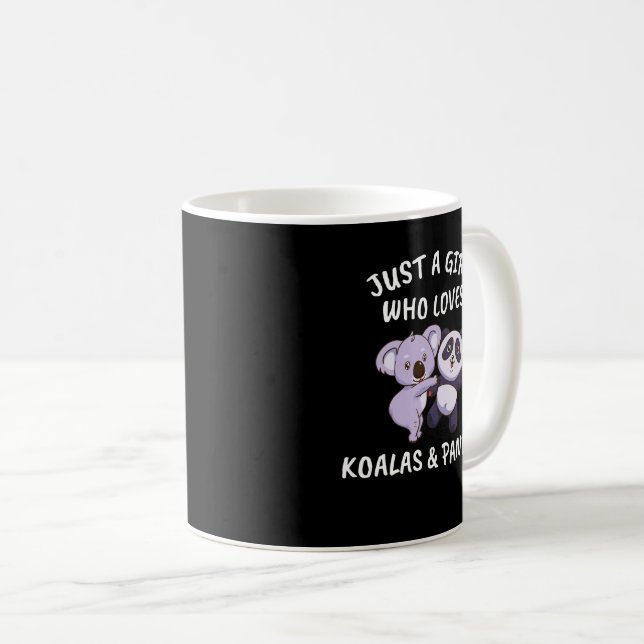 Koala Gift Women Panda Girls Niedlich Koala und Pa Kaffeetasse (VorderseiteRechts)
