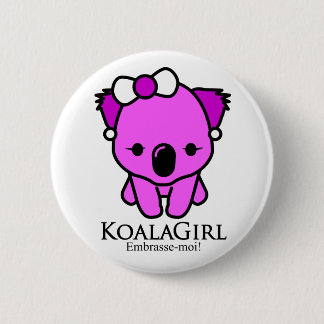Koala Girl Button