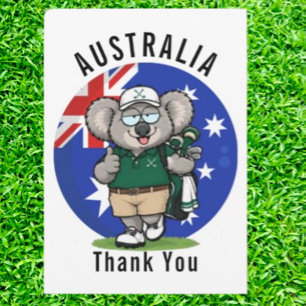 Koala-Golfer Dankeskarte