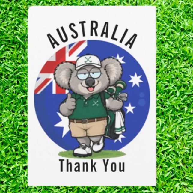 Koala-Golfer Dankeskarte (Von Creator hochgeladen)