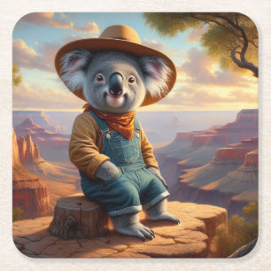 Koala Grand Canyon Rechteckiger Pappuntersetzer