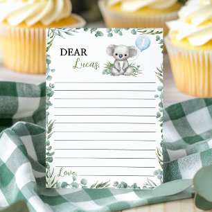 Koala Green Time Capsule Note Card Dankeskarte
