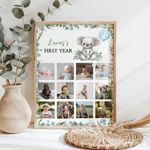Koala Greenery Foto Milestone Poster