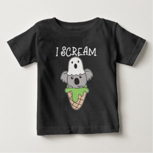 Koala Halloween Ghost I Schrei Eiscreme Puff Baby T-shirt