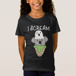 Koala Halloween Ghost I Schrei Eiscreme Puff T-Shirt