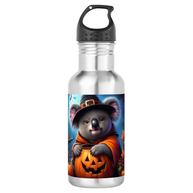 Koala Halloween-Kostüm Edelstahlflasche (Vorderseite)