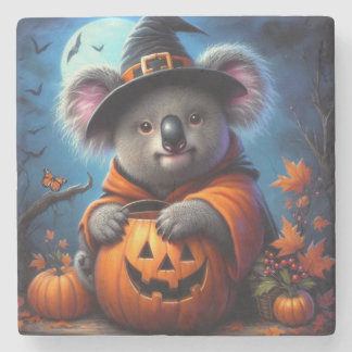 Koala Halloween-Kostüm Steinuntersetzer