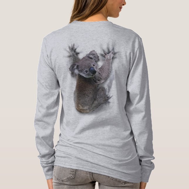 Koala Hang auf dem Niedlichen Bär Australien Tier T-Shirt (Rückseite)