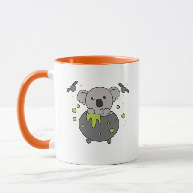 Koala Happy Halloween Cauldron Bat Tasse (Links)