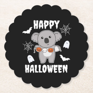Koala Happy Halloween Pumpkin Bat Kostüm Untersetzer